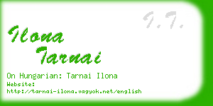 ilona tarnai business card